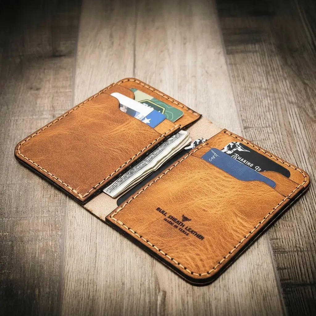 Tyler Vertical Wallet — Handmade in USA, Holds 8–12 Cards