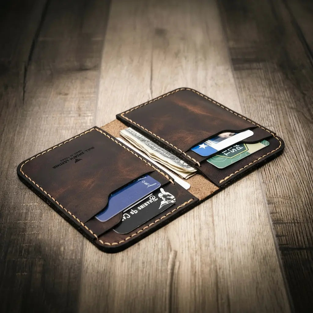 Tyler Vertical Wallet — Handmade in USA, Holds 8–12 Cards