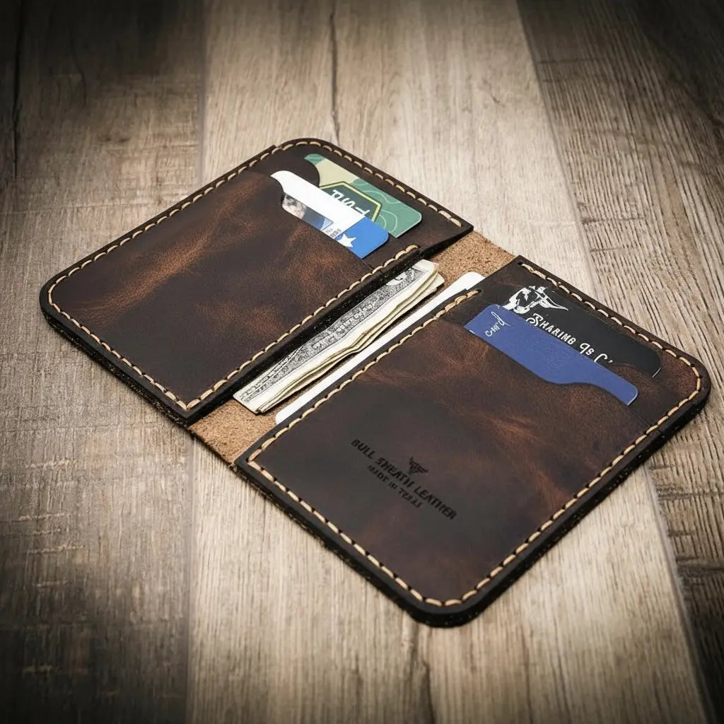 Tyler Vertical Wallet — Handmade in USA, Holds 8–12 Cards