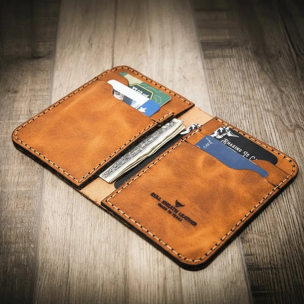 Tyler Vertical Wallet — Handmade in USA, Holds 8–12 Cards