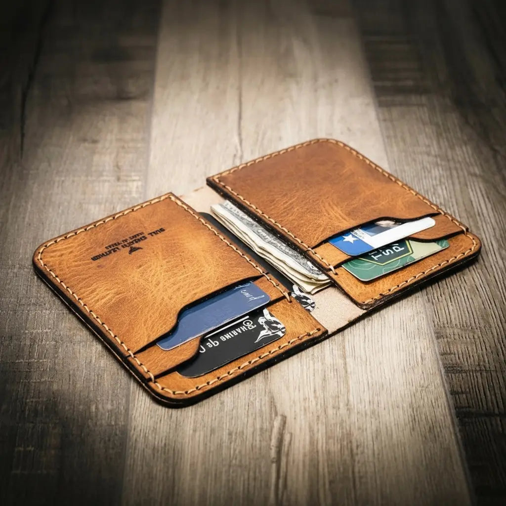 Tyler Vertical Wallet — Handmade in USA, Holds 8–12 Cards
