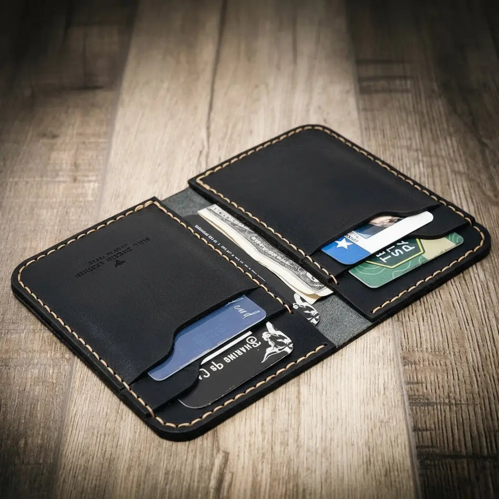 Tyler Vertical Wallet — Handmade in USA, Holds 8–12 Cards