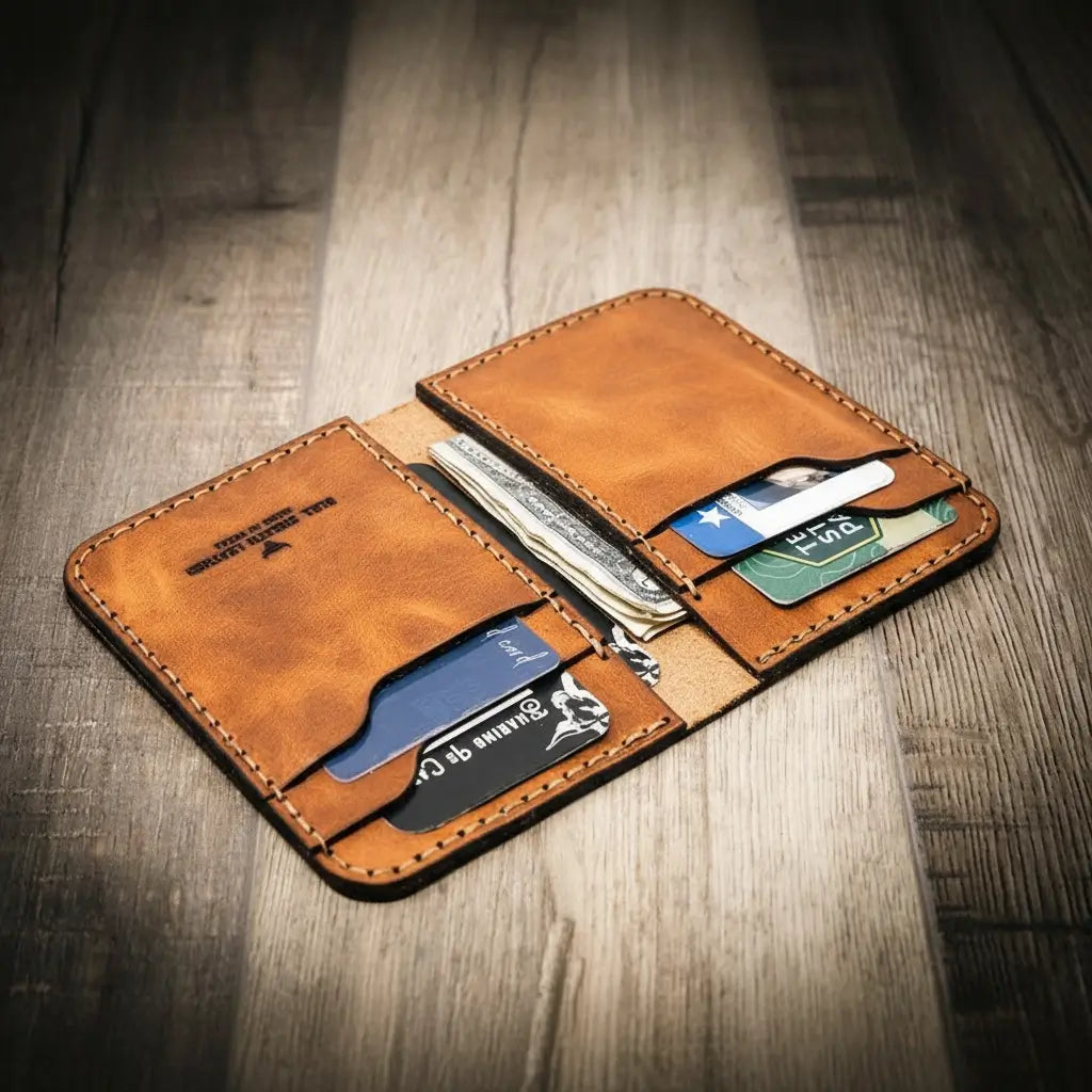 Tyler Vertical Wallet — Handmade in USA, Holds 8–12 Cards