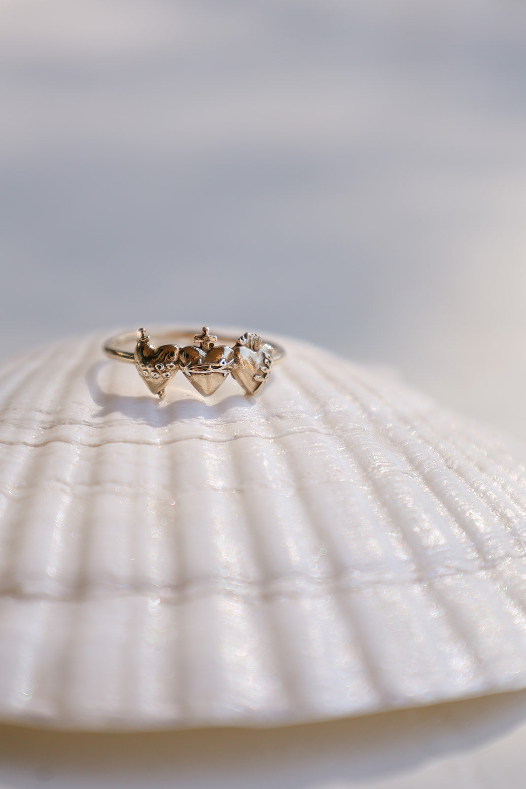 Holy Family Hearts® Ring in Gold Vermeil