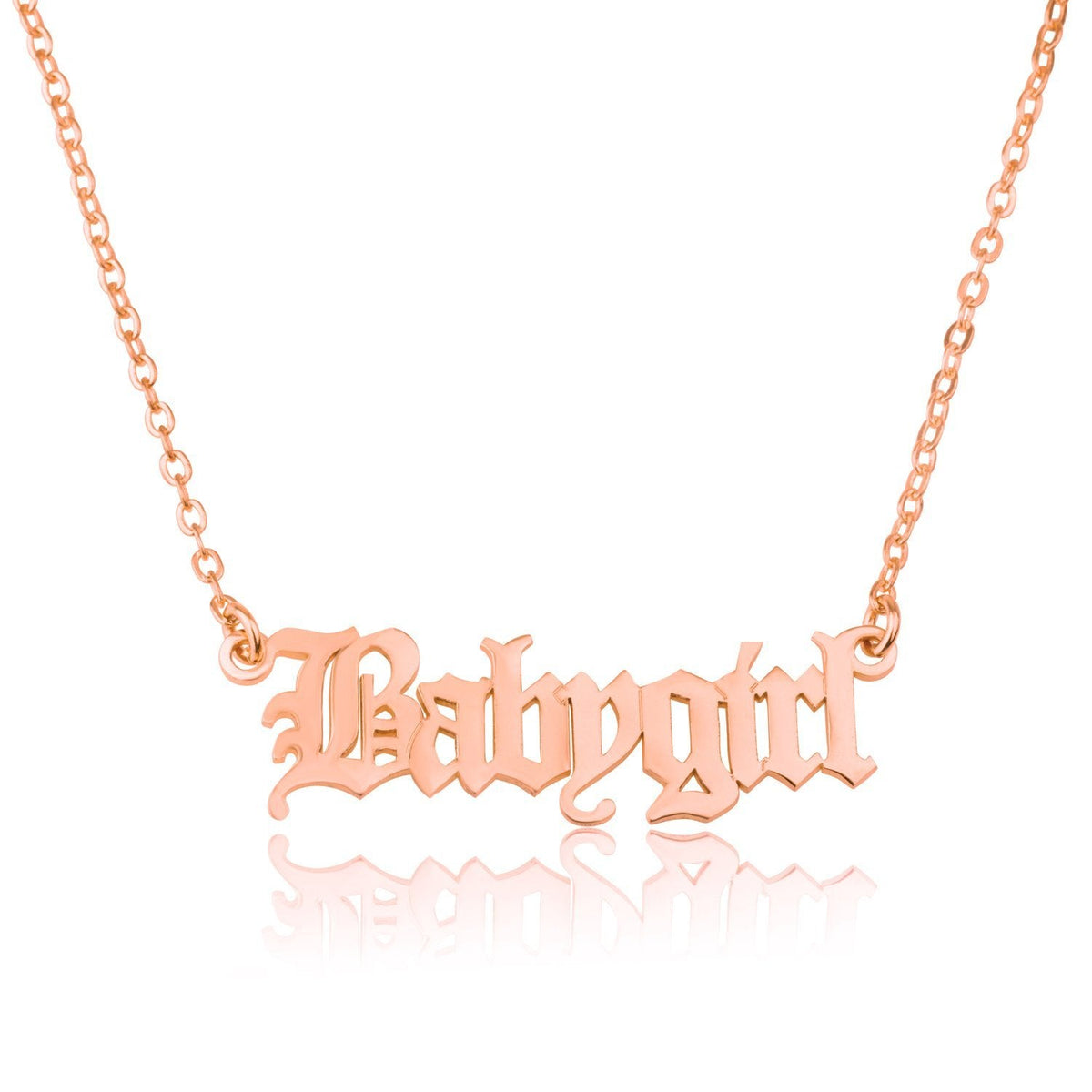 Old English Name Necklace