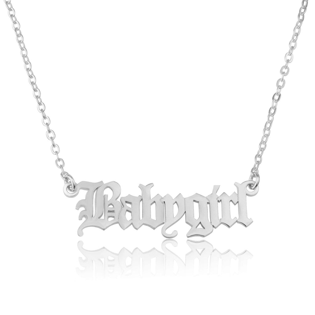 Old English Name Necklace