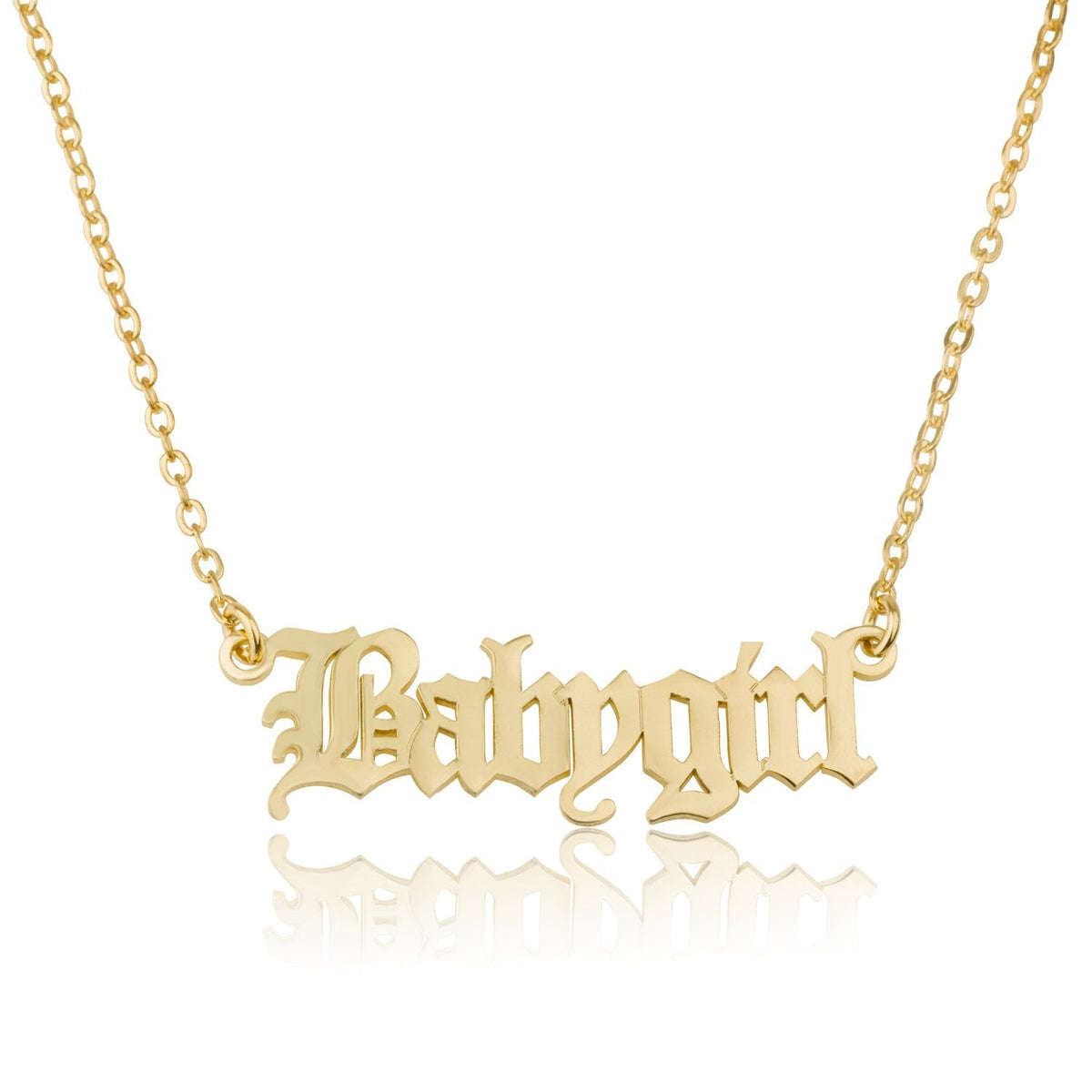 Old English Name Necklace
