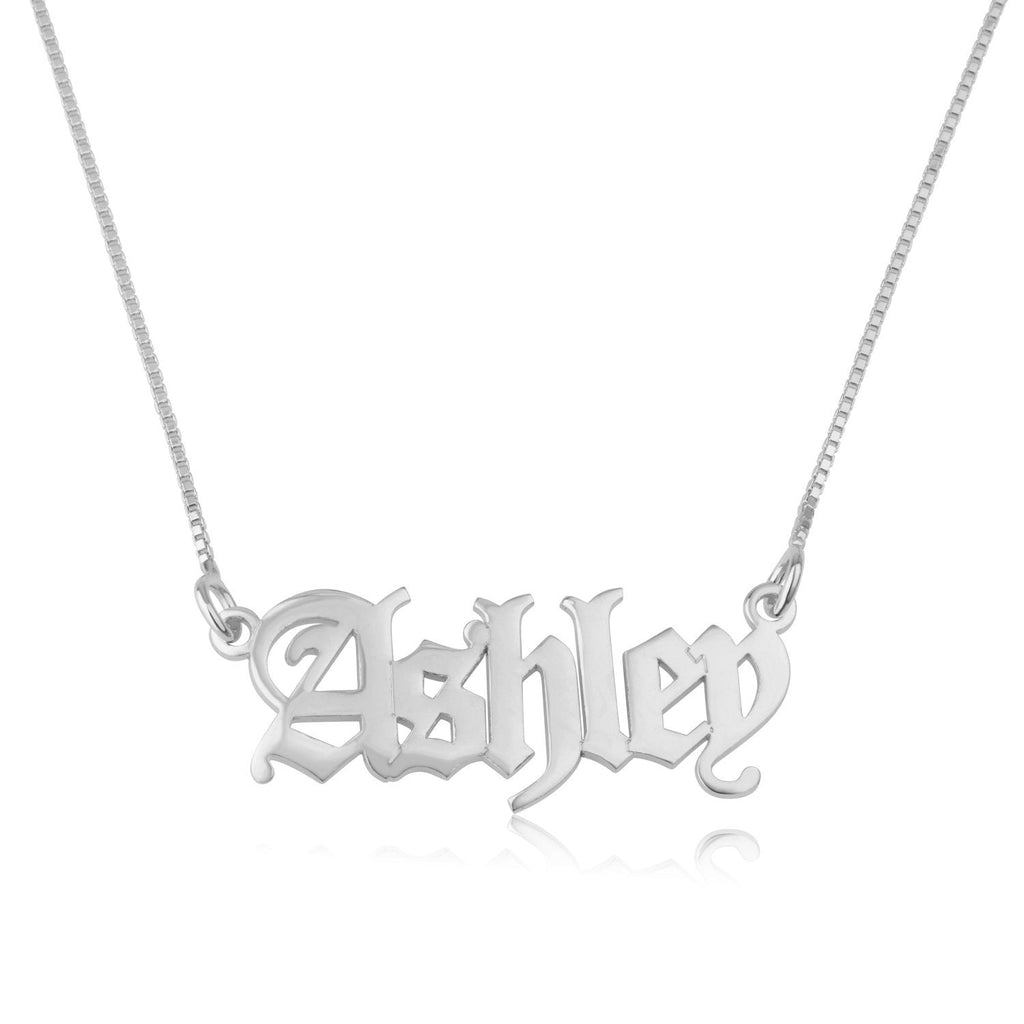 Old English Name Necklace