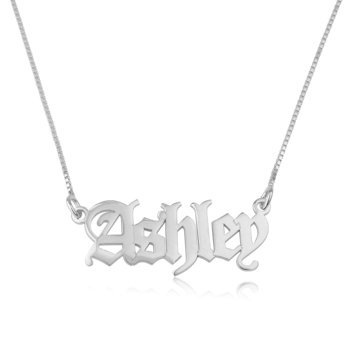 Old English Name Necklace