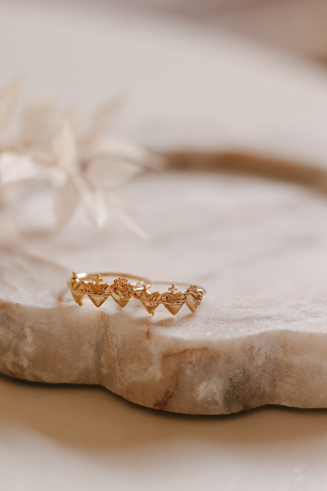 Holy Family Hearts® Ring in Gold Vermeil
